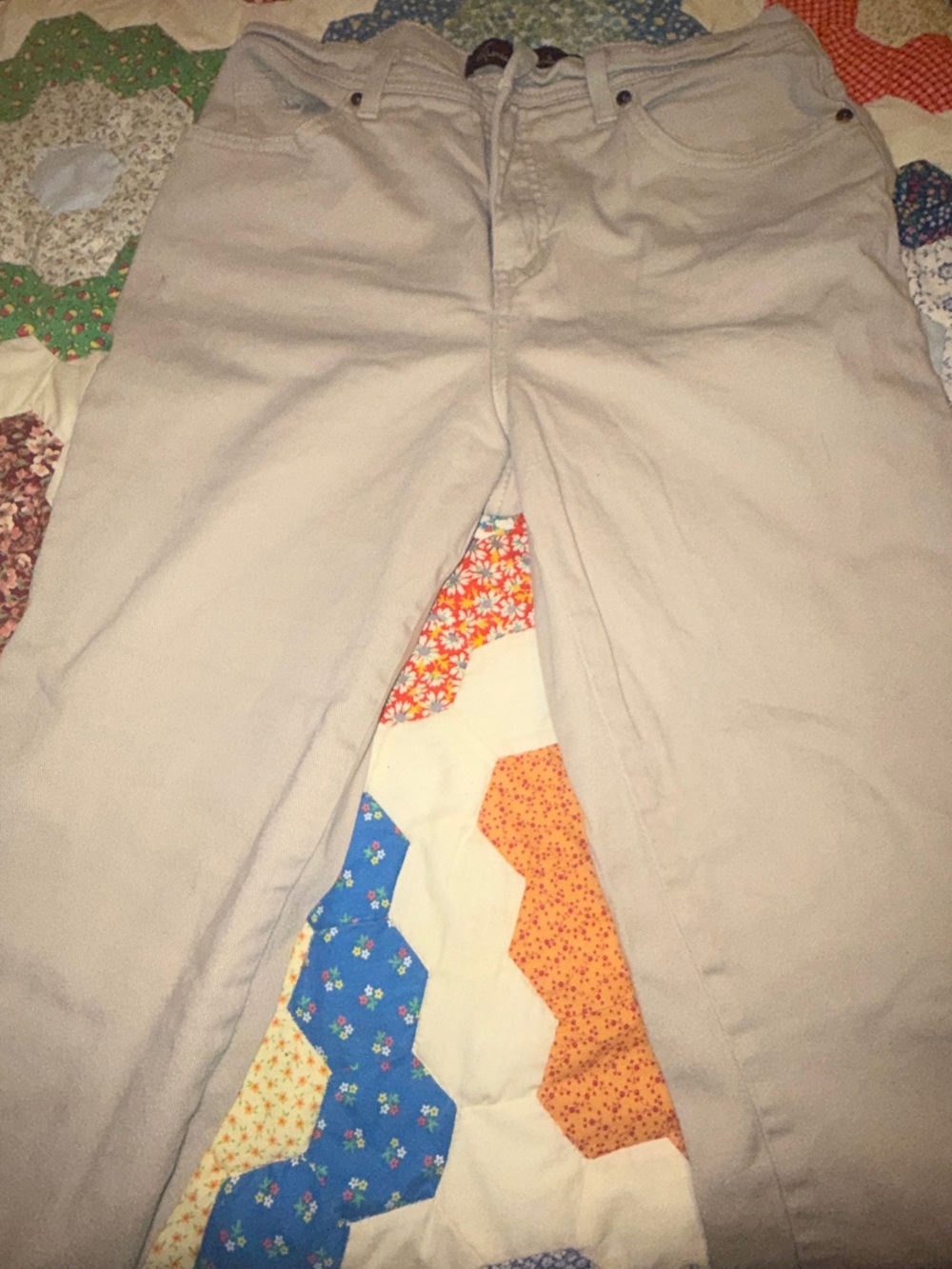 Women's Beige Straight-Leg Jeans